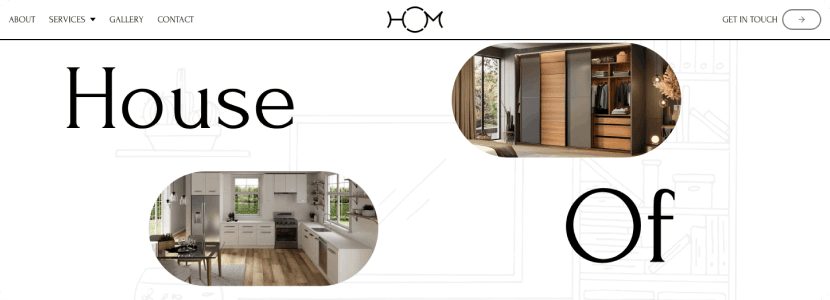 HOUSE OF website screenshot